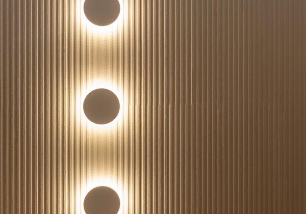 Circle LED lights installed by electrician